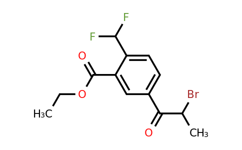 1806383-61-8 | Ethyl 5-(2-bromopropanoyl)-2-(difluoromethyl)benzoate