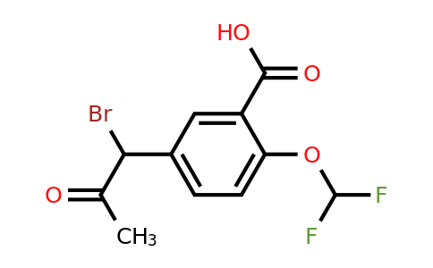 1806384-69-9 | 5-(1-Bromo-2-oxopropyl)-2-(difluoromethoxy)benzoic acid