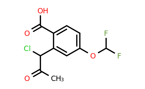 1806384-79-1 | 2-(1-Chloro-2-oxopropyl)-4-(difluoromethoxy)benzoic acid