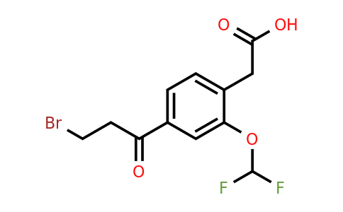 1806385-01-2 | 4-(3-Bromopropanoyl)-2-(difluoromethoxy)phenylacetic acid