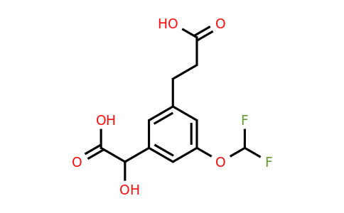 1806385-60-3 | 3-(2-Carboxyethyl)-5-(difluoromethoxy)mandelic acid