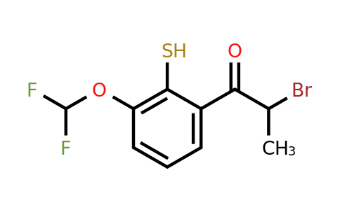 1806386-37-7 | 2-Bromo-1-(3-(difluoromethoxy)-2-mercaptophenyl)propan-1-one