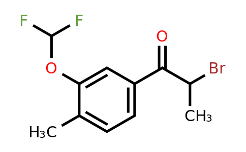 1806387-33-6 | 2-Bromo-1-(3-(difluoromethoxy)-4-methylphenyl)propan-1-one