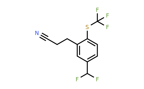 1806387-38-1 | 3-(5-(Difluoromethyl)-2-(trifluoromethylthio)phenyl)propanenitrile