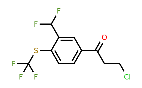 1806387-87-0 | 3-Chloro-1-(3-(difluoromethyl)-4-(trifluoromethylthio)phenyl)propan-1-one