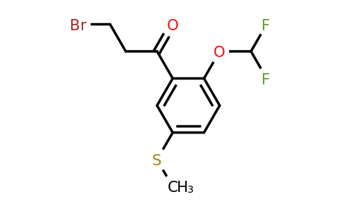 1806388-23-7 | 3-Bromo-1-(2-(difluoromethoxy)-5-(methylthio)phenyl)propan-1-one