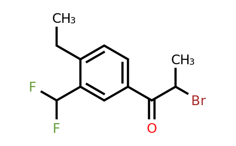 1806389-07-0 | 2-Bromo-1-(3-(difluoromethyl)-4-ethylphenyl)propan-1-one