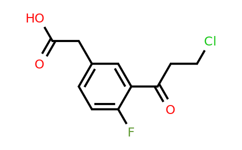 1806390-42-0 | 3-(3-Chloropropanoyl)-4-fluorophenylacetic acid