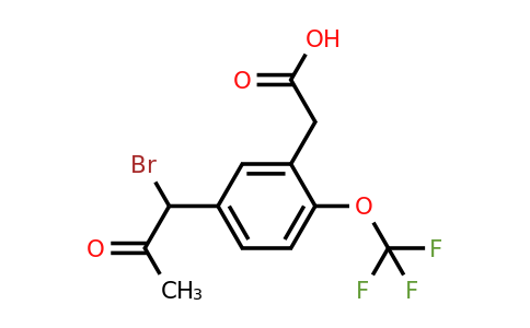 1806390-44-2 | 5-(1-Bromo-2-oxopropyl)-2-(trifluoromethoxy)phenylacetic acid