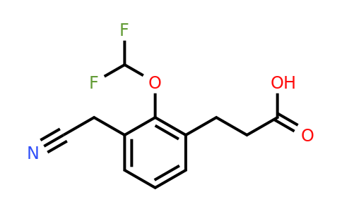1806390-54-4 | 3-(2-Carboxyethyl)-2-(difluoromethoxy)phenylacetonitrile