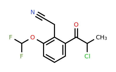1806390-99-7 | 2-(2-Chloropropanoyl)-6-(difluoromethoxy)phenylacetonitrile