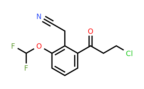 1806391-06-9 | 2-(3-Chloropropanoyl)-6-(difluoromethoxy)phenylacetonitrile