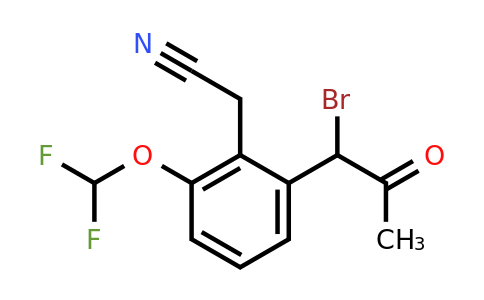 1806391-14-9 | 2-(1-Bromo-2-oxopropyl)-6-(difluoromethoxy)phenylacetonitrile