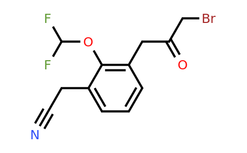 1806391-20-7 | 3-(3-Bromo-2-oxopropyl)-2-(difluoromethoxy)phenylacetonitrile