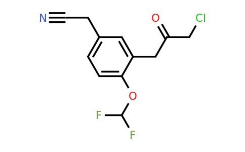1806391-41-2 | 3-(3-Chloro-2-oxopropyl)-4-(difluoromethoxy)phenylacetonitrile