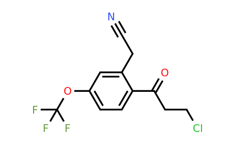 1806392-26-6 | 2-(3-Chloropropanoyl)-5-(trifluoromethoxy)phenylacetonitrile