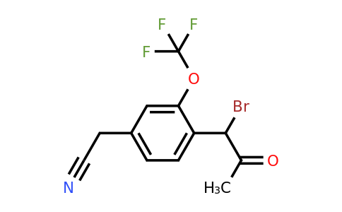 1806392-38-0 | 4-(1-Bromo-2-oxopropyl)-3-(trifluoromethoxy)phenylacetonitrile