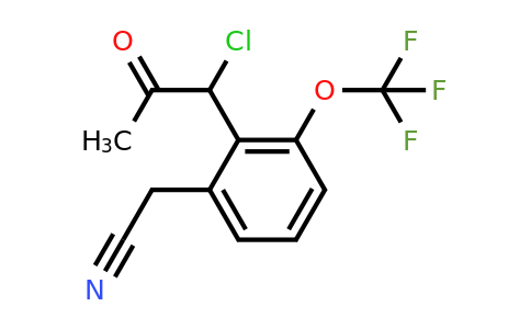 1806392-48-2 | 2-(1-Chloro-2-oxopropyl)-3-(trifluoromethoxy)phenylacetonitrile