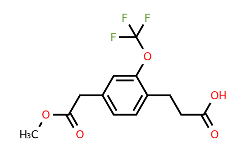 1806393-65-6 | Methyl 4-(2-carboxyethyl)-3-(trifluoromethoxy)phenylacetate