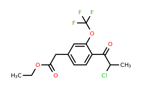 1806394-63-7 | Ethyl 4-(2-chloropropanoyl)-3-(trifluoromethoxy)phenylacetate