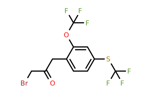 1806395-55-0 | 1-Bromo-3-(2-(trifluoromethoxy)-4-(trifluoromethylthio)phenyl)propan-2-one