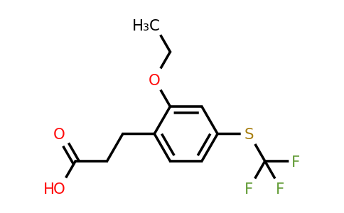 1806396-12-2 | 3-(2-Ethoxy-4-(trifluoromethylthio)phenyl)propanoic acid