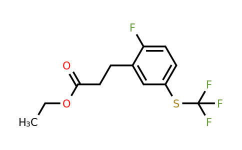 1806398-95-7 | Ethyl 3-(2-fluoro-5-(trifluoromethylthio)phenyl)propanoate