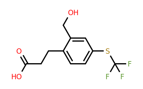 1806410-93-4 | 3-(2-(Hydroxymethyl)-4-(trifluoromethylthio)phenyl)propanoic acid