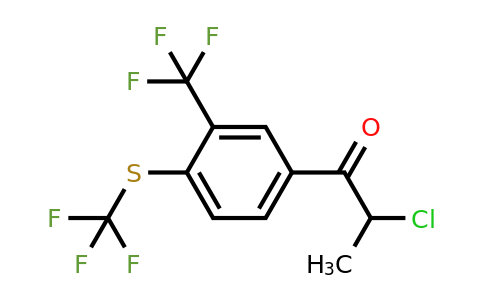 1806416-30-7 | 2-Chloro-1-(3-(trifluoromethyl)-4-(trifluoromethylthio)phenyl)propan-1-one