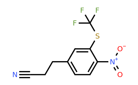 1806417-89-9 | 3-(4-Nitro-3-(trifluoromethylthio)phenyl)propanenitrile