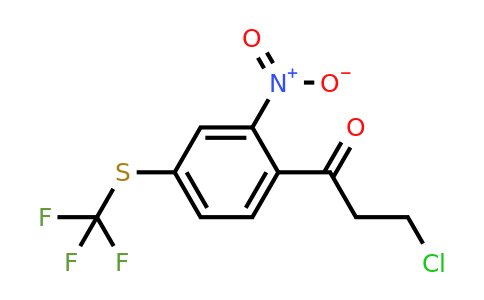 1806418-10-9 | 3-Chloro-1-(2-nitro-4-(trifluoromethylthio)phenyl)propan-1-one