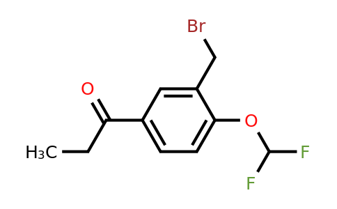 1806419-86-2 | 1-(3-(Bromomethyl)-4-(difluoromethoxy)phenyl)propan-1-one