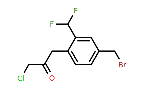 1806427-88-2 | 1-(4-(Bromomethyl)-2-(difluoromethyl)phenyl)-3-chloropropan-2-one