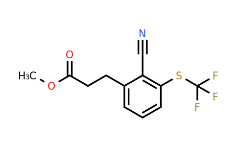 1806430-58-9 | Methyl 3-(2-cyano-3-(trifluoromethylthio)phenyl)propanoate