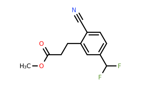 1806431-07-1 | Methyl 3-(2-cyano-5-(difluoromethyl)phenyl)propanoate