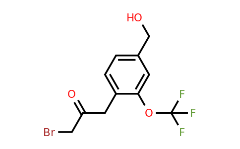 1806437-90-0 | 4-(3-Bromo-2-oxopropyl)-3-(trifluoromethoxy)benzylalcohol