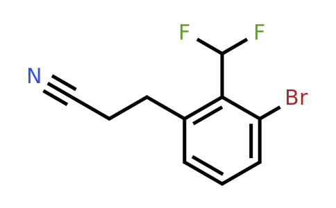 1806440-16-3 | 3-(3-Bromo-2-(difluoromethyl)phenyl)propanenitrile