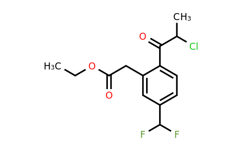 1806440-66-3 | Ethyl 2-(2-chloropropanoyl)-5-(difluoromethyl)phenylacetate