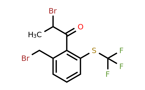 1806441-65-5 | 2-Bromo-1-(2-(bromomethyl)-6-(trifluoromethylthio)phenyl)propan-1-one