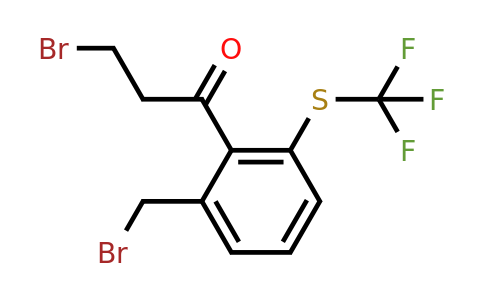 1806441-73-5 | 3-Bromo-1-(2-(bromomethyl)-6-(trifluoromethylthio)phenyl)propan-1-one