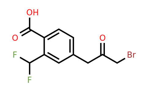 1806443-45-7 | 4-(3-Bromo-2-oxopropyl)-2-(difluoromethyl)benzoic acid
