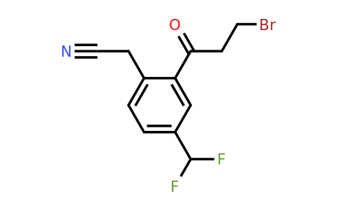 1806445-79-3 | 2-(3-Bromopropanoyl)-4-(difluoromethyl)phenylacetonitrile