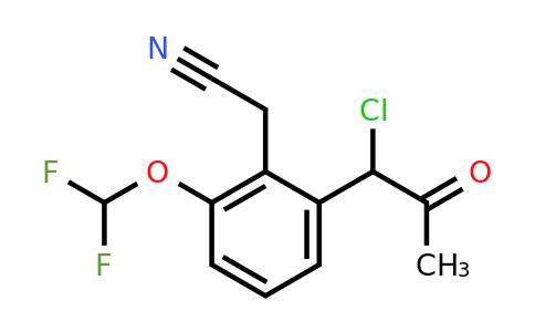 1806446-75-2 | 2-(1-Chloro-2-oxopropyl)-6-(difluoromethoxy)phenylacetonitrile
