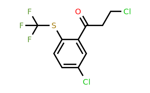 1806447-37-9 | 3-Chloro-1-(5-chloro-2-(trifluoromethylthio)phenyl)propan-1-one