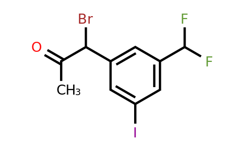 1806448-60-1 | 1-Bromo-1-(3-(difluoromethyl)-5-iodophenyl)propan-2-one