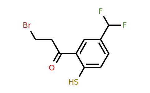 1806448-69-0 | 3-Bromo-1-(5-(difluoromethyl)-2-mercaptophenyl)propan-1-one