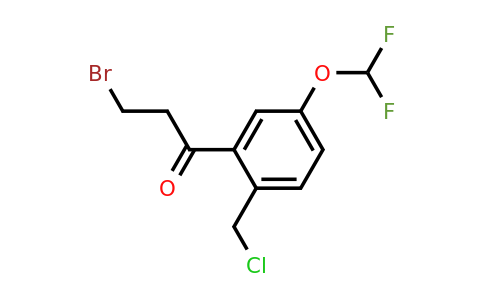 1806448-77-0 | 3-Bromo-1-(2-(chloromethyl)-5-(difluoromethoxy)phenyl)propan-1-one