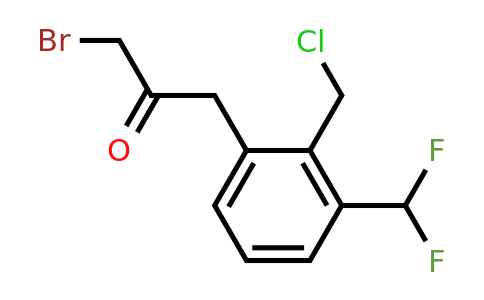 1806448-93-0 | 3-Bromo-1-(2-(chloromethyl)-3-(difluoromethyl)phenyl)propan-2-one