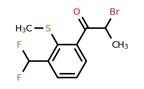 1806449-00-2 | 2-Bromo-1-(3-(difluoromethyl)-2-(methylthio)phenyl)propan-1-one