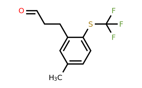 1806451-75-1 | 3-(3-Oxopropyl)-4-(trifluoromethylthio)toluene